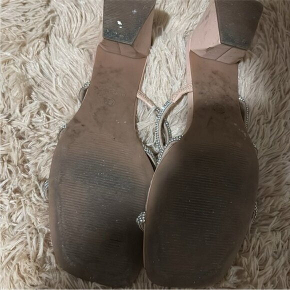 Steve Madden Silver Strappy Heels - Picture 3 of 5